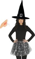 Ensemble d'accessoires de déguisement sorcière - chapeau de sorcière - jupe et nez de sorcière - toiles d'araignée - Carnaval/Halloween