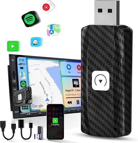 Ottocast OttoAiBox Picasou3  P3  Ai-Box, CarPlay Android Auto Draadloze Adapter Ottoaibox Picasou 3