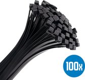 Attache-câbles Support de câble 200 x 2,5 mm - Tyraps - Attache-câbles noir - 100 pièces attaches de câble - DULA