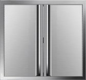Bol.com Buiten keuken deuren - RVS - 55x55 cm - Eenvoudig Te Installeren aanbieding