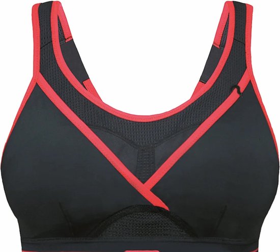 Shock Absorber Ultimate Gym bra Sportbeha 75A Zwart/rood bol