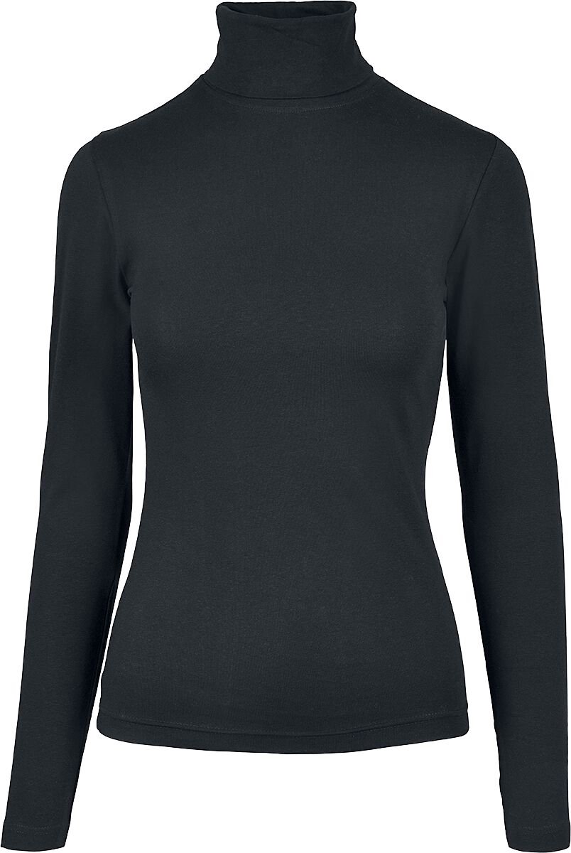 Urban Classics Basic Turtleneck Longsleeve Dames Sweatshirts – M Zwart