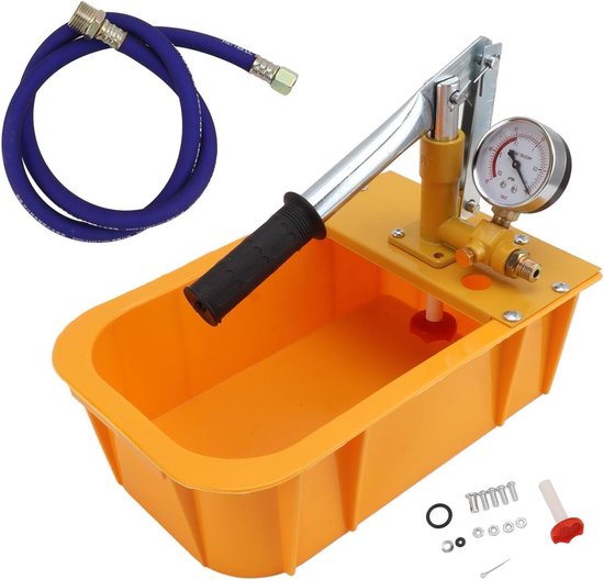 Hydrostatische Druktest Pomp, Test tot 25 Bar/2,5 MPa, Tank van 3,2 Gallon, Testpomp Druktestpomp met 2-delige Meter & R 1/2 inch Aansluiting, voor het Testen van Vloeistofdruk in Pijpleidingen | NL Hydrostatische Druktest Pomp, Test tot 25 Bar/2,5 MPa, Tank van 3,2 Gallon, Testpomp Druktestpomp met 2-delige Meter & R 1/2 inch Aansluiting, voor het Testen van Vloeistofdruk in Pijpleidingen | NL