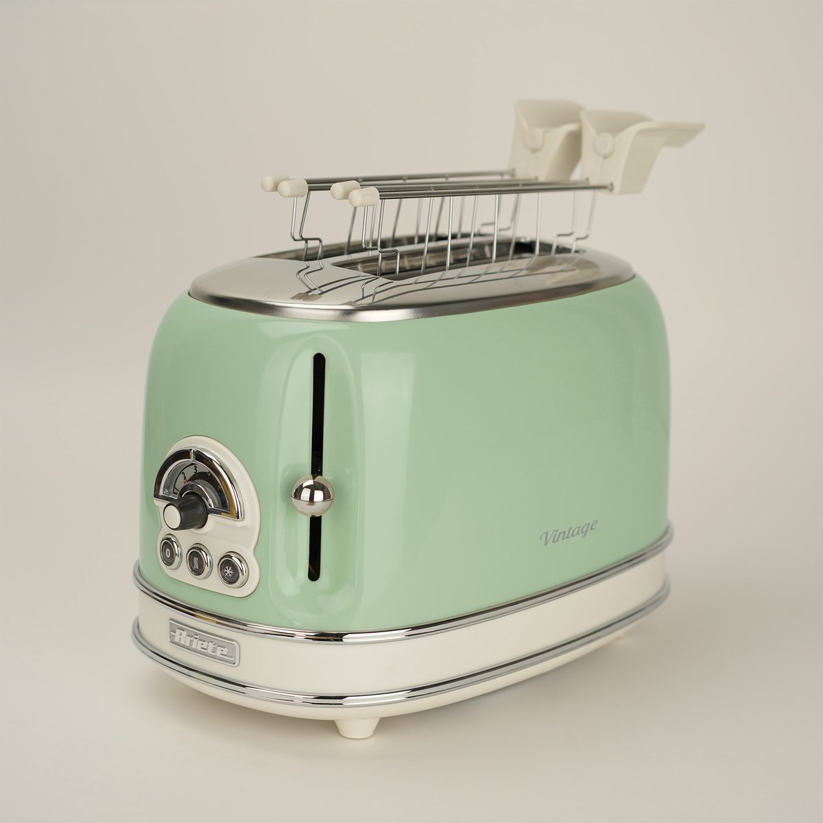 Ariete 0155/14 - Vintage broodrooster - 2 sneden - 6 standen - 810 Watt - groen thumbnail 5
