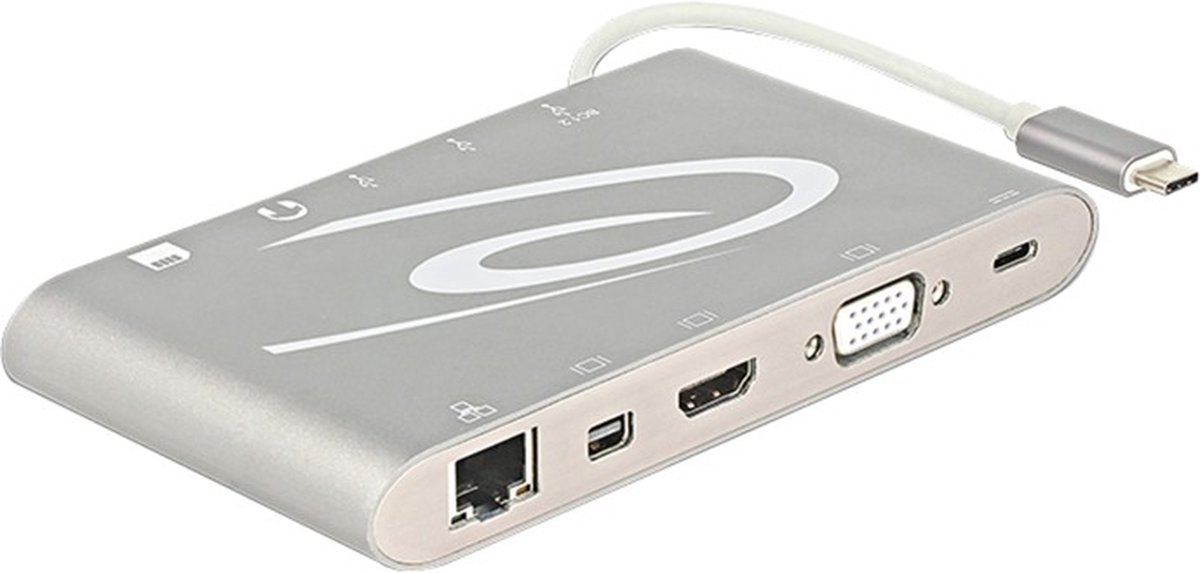 Delock Laptopdockingstation 4K Geschikt voor merk: Universeel Incl. laadfunctie
