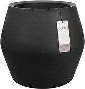 Elho june Split Low 46 - Bloempot voor Binnen & Buiten - 100% Gerecycled Plastic - Ø 46.0 x H 42.6 cm - Zwart