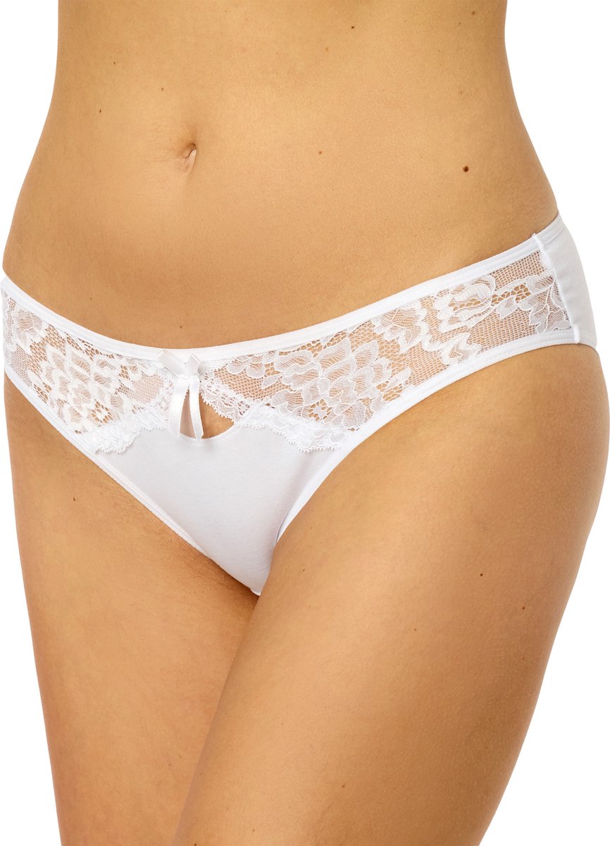 Merry Style Dames Slip Onderbroek - Katoen - Regular Taille - MS-GAB-17-Hipsters - Wit - M