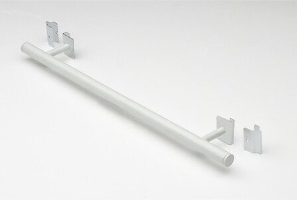 Nemo Spring verstelbare Handdoekdrager - L 700mm - verticale paneelradiator - Nemo Spring geprofileerd voorpaneel vlakke voorplaat - wit RAL 9016