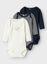 NAME IT NBNBODY 3P LS Y/D CORE 2 NOOS Body unisexe - Taille 68