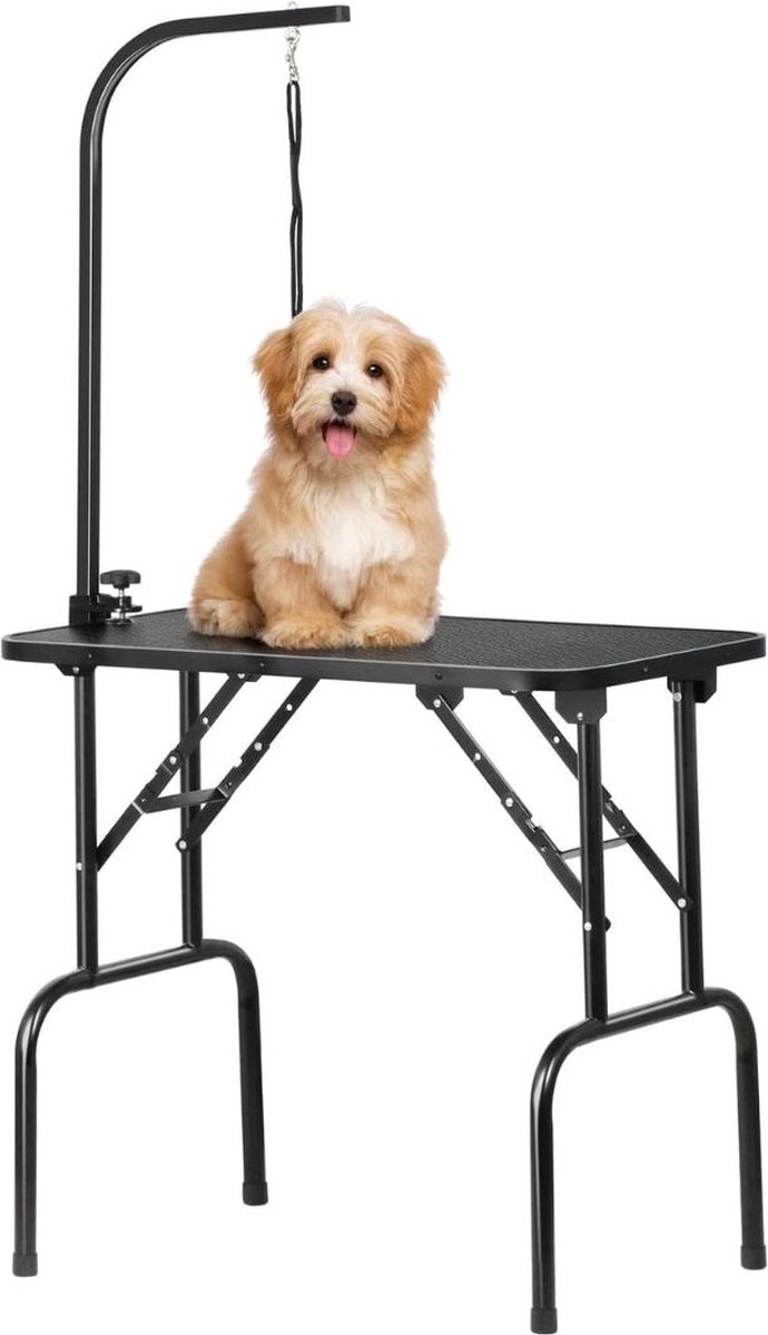 DD® Trimtafels voor Honden - Trimtafel - Trimtafel Met Aanlijnoptie Kat - Slipvast - Opvouwbaar - 11x76x46cm - Zwart