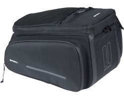 Basil Move - Bagagedragertas - 10-26 Liter - Gerecycled materiaal - Zwart
