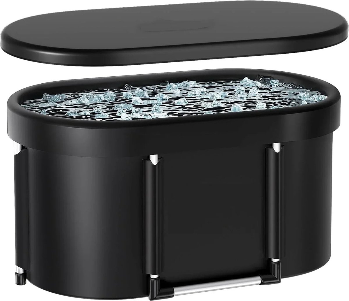 Ijsbad - Ice Bath - Zitbad - Opvouwbaar Bad - Bath Bucket - Buitenbad - Zwart - Therapieherstel