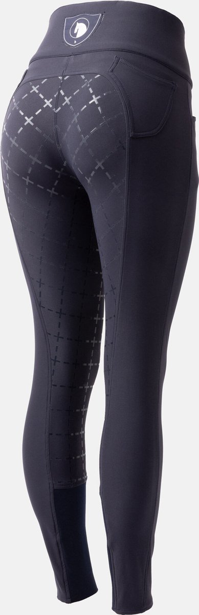 Horze Desiree damesrijbroek met hoge taille en siliconen fullseat, UPF 50+, Dark Navy, 34 op Prijzenvolger.com