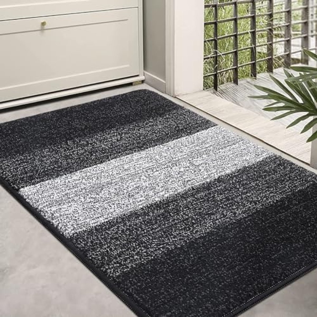 Deurmat Machinewasbaar Super Absorberend (Zwart, 60 x 90 cm)