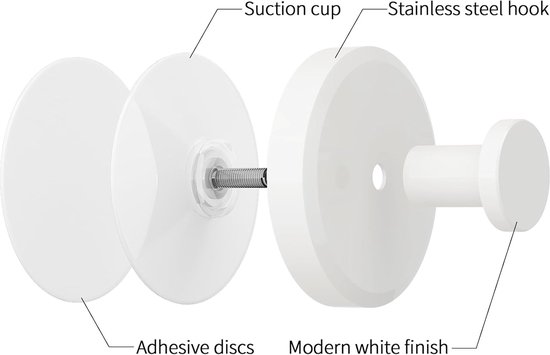 Heavy Duty Vacuüm Zuignap Haken Krachtige Haken Kranshanger Voor Badkamer En Toilet Douche Eenvoudig Te Installeren En Te Verwijderen Heavy Duty Vacuüm Zuignap Haken Krachtige Haken Kranshanger Voor Badkamer En Toilet Douche Eenvoudig Te Installeren En Te Verwijderen