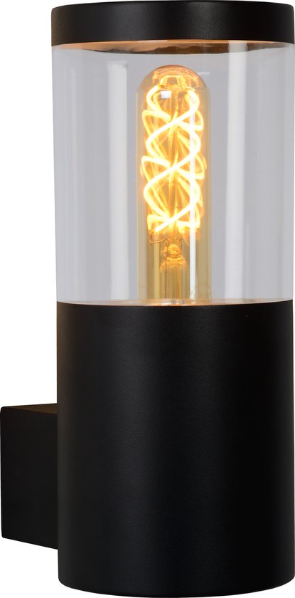 Lucide FEDOR - Wandlamp Binnen/Buiten - 1xE27 - IP44 - Zwart