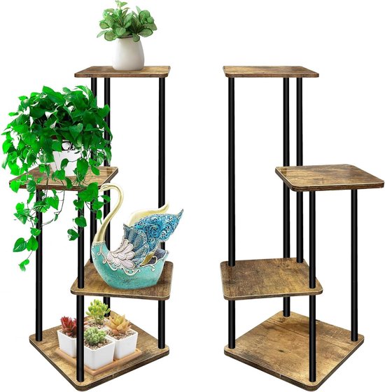 Mutool 2 Tire Metal Plant Stands Binnen, Tall Plant Stand voor