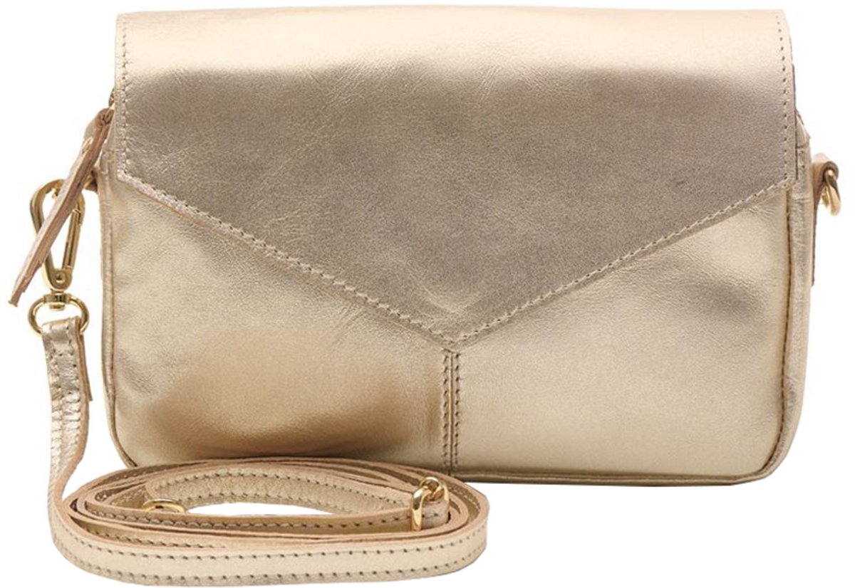 Chabo Kleine Crossbodytas / Schoudertas Dames - Leer - Rio Romy - Goud