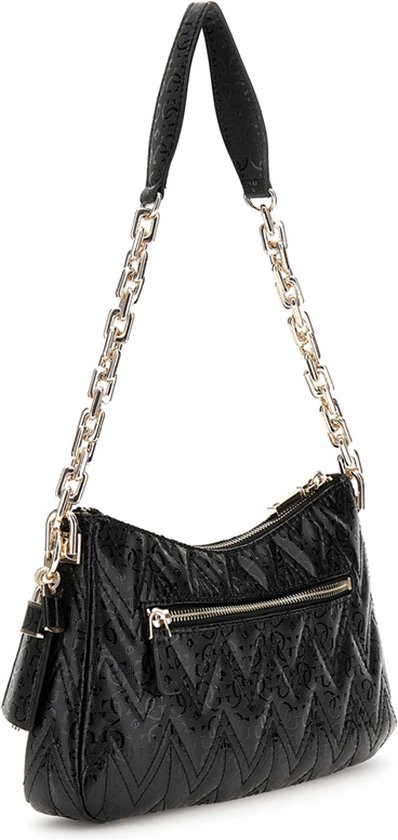 Sac à épaule GUESS Tamsin - Dark Taupe - Fermeture éclair Top Zip - Neuf Avec étiquettes