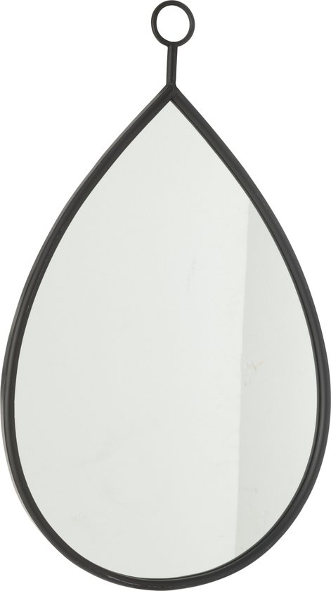 Spiegel - Livion Brens - 80cm - Hangspiegel in Frame - Zwart - Metaal