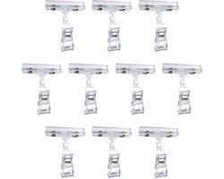 Goodivery ® Set van 10 Draaibare Kunststof Clips voor Prijskaarten en Borden