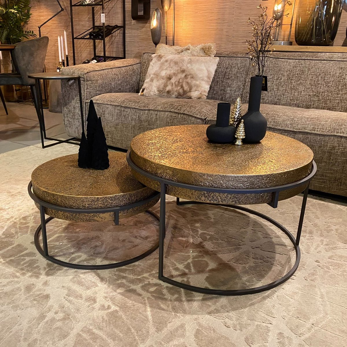 Reefs Interior Salontafel Set Jasper - Goud