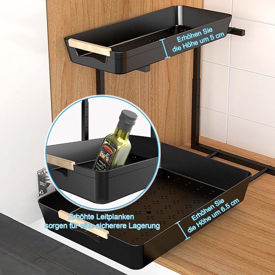 SANLIUBA Organizer voor keukenladen, set van 2