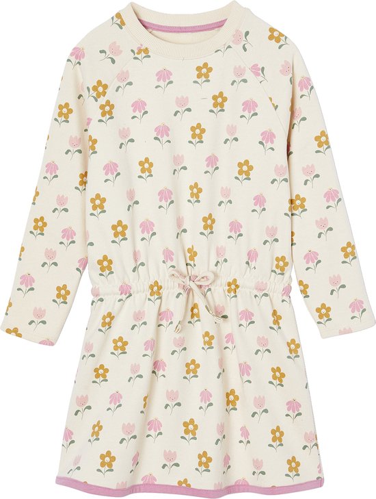 Vertbaudet Robe en molleton motifs fleurs fille