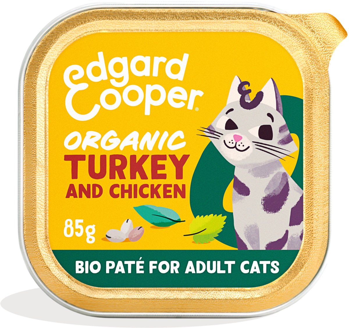 Edgard&Cooper Kattenvoer Adult Pate Biologische Kalkoen 85 gr