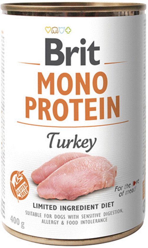 Brit Blik Care Mono Protein 400 g - Hondenvoer - Kalkoen