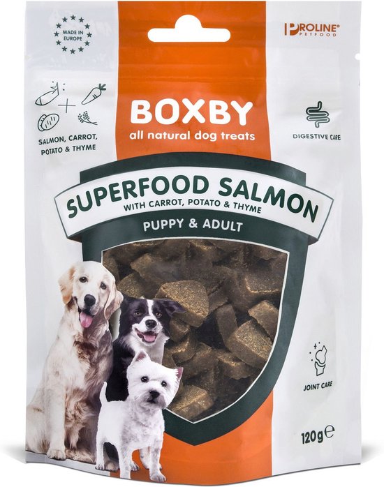Proline Superfood - Zalm, Wortel & Tijm - Hondensnacks - 120 g