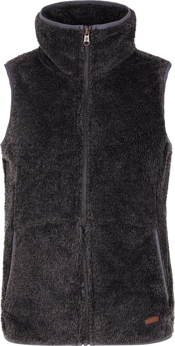 Protest Prtrundle24 – Bodywarmer Dames – Ritssluiting – Teddy Grijs