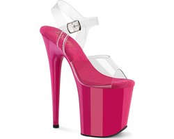 Pleaser - FLAMINGO-808 Sandaal met enkelband, Paaldans schoenen - US 8 - 38 Shoes - Roze
