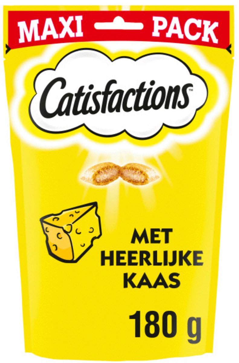 Catisfactions Kattensnoepjes - Maxi Pack - Kattensnack - Kaas 180 g