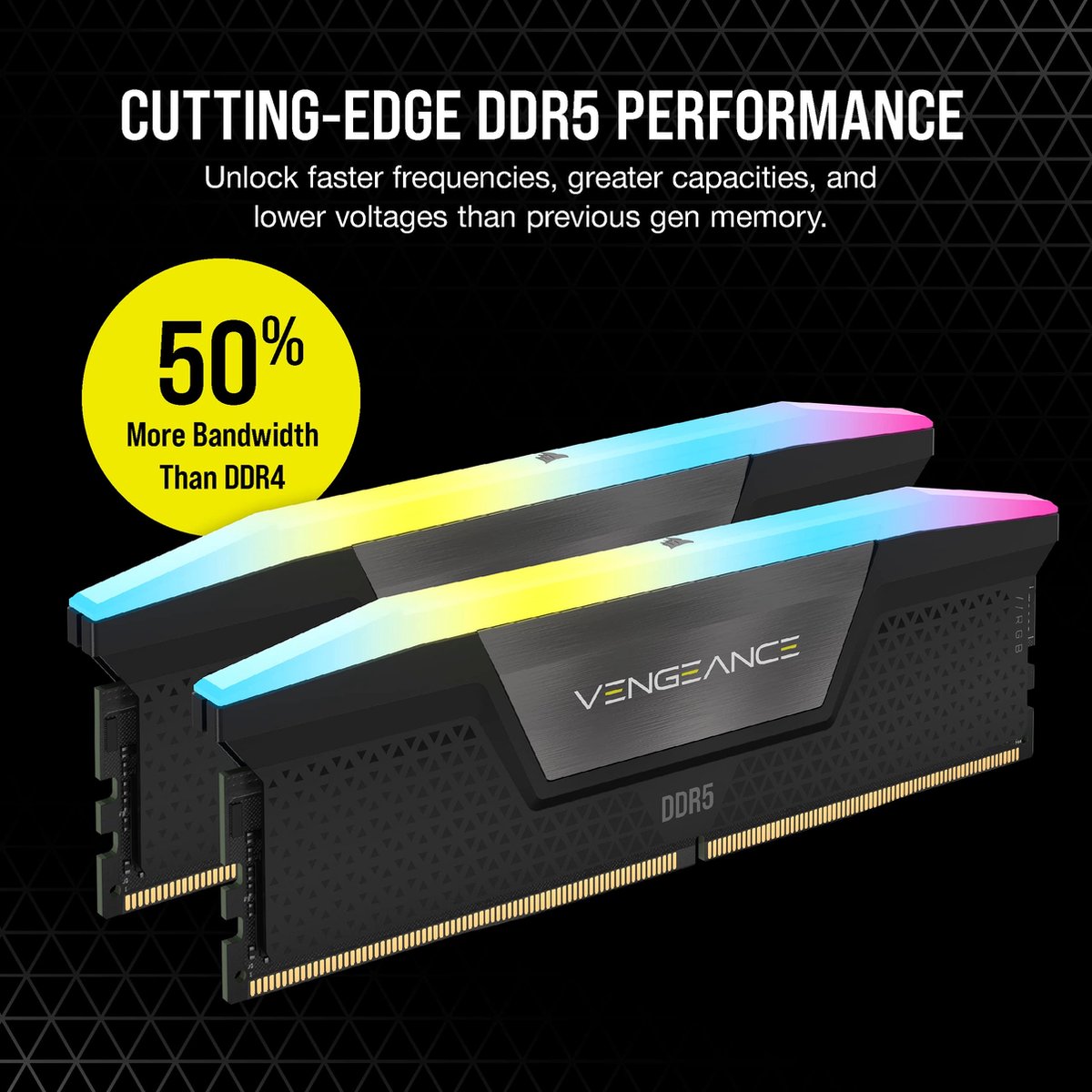 Corsair Vengeance RGB DDR5 RAM 32GB - 5200MHz - CL40 - voor Intel