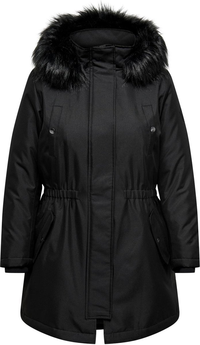 ONLY CARMAKOMA CARIRENA PARKA COAT OTW Dames Parka - Black Black Fur
