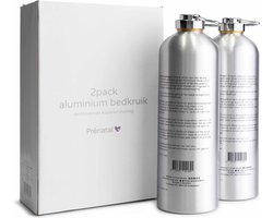 Prénatal Aluminium Kruik 1 liter - Baby kruik - Verwarmt Kinderbedje Voor - 2 Stuks