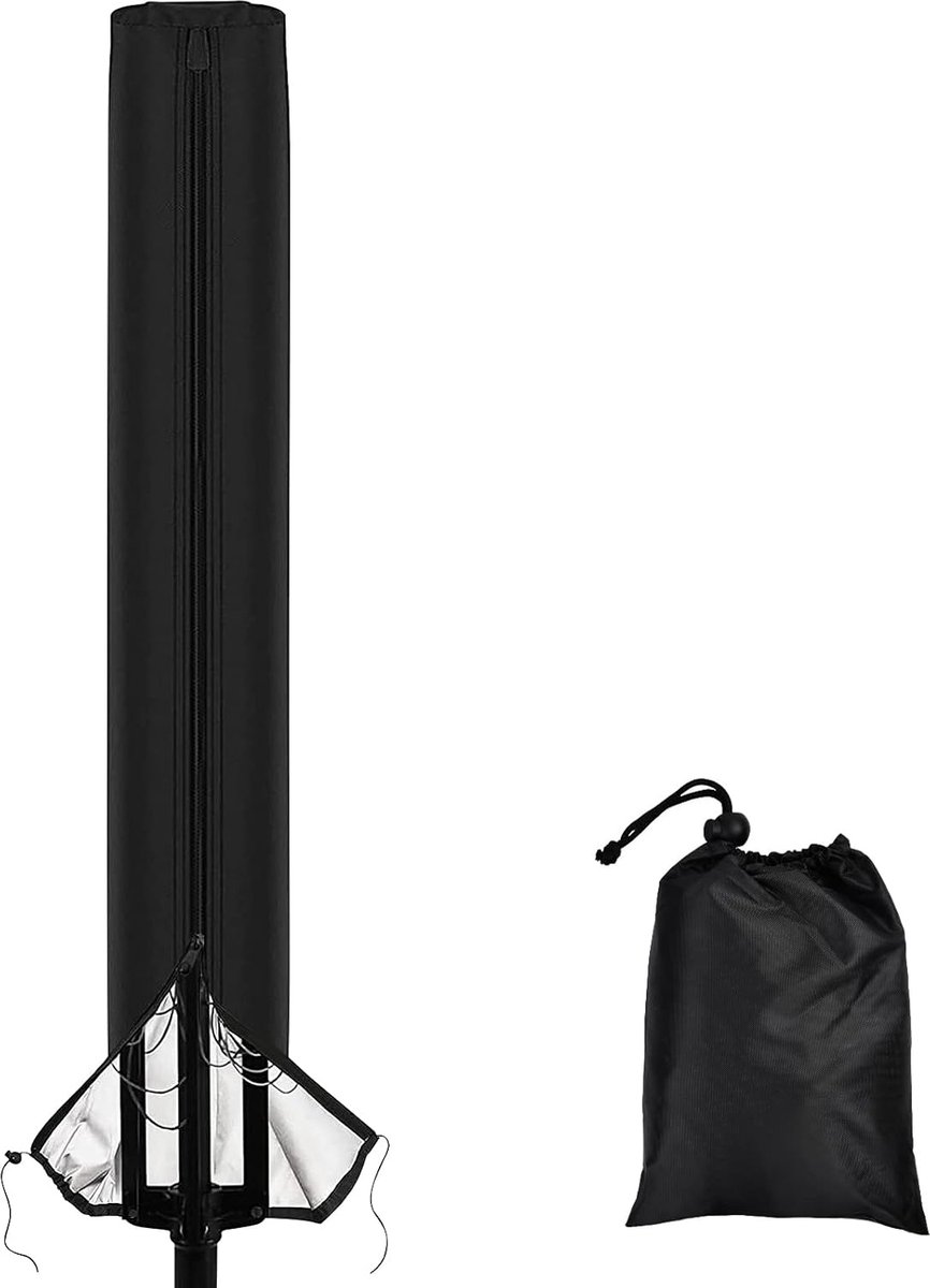 JGS ® Beschermhoes voor Draaibare Droogmolen - Waterdicht, Weerbestendig en UV-bestendig, Zwart