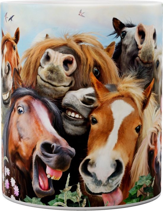 Paarden Horses Selfie - Mok 440ml 440