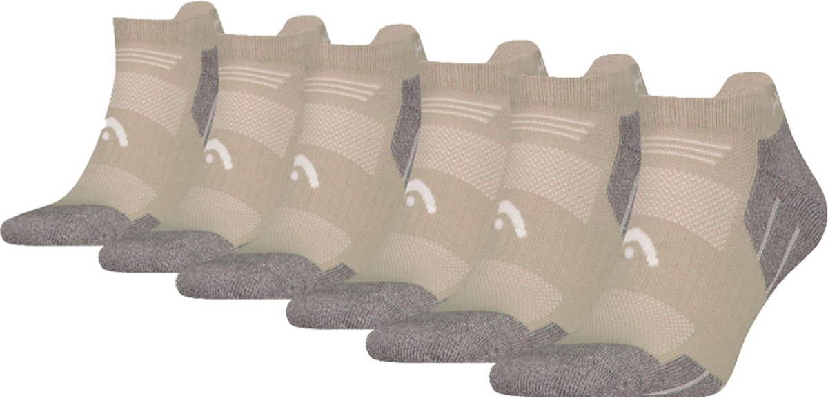 HEAD Wandelsokken All Climates Hiking Sneaker 6 paar Lage Hiking Sokken Taupe