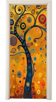 Poster de porte 85x205 cm - Sticker porte Abstrait - Arbre - Arbre de vie - Moderne - Film autocollant pour meuble - Film porte salon - Papier peint fotobehang intérieur - Film adhésif porte - Stickers porte - Sticker porte - Décoration chambre