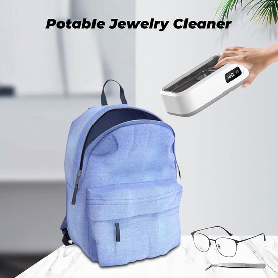 Nettoyeur Ultrasons, 640ml 49000HZ Bac Ultrasons, 40W Nettoyeur Ultrason Bijoux, Nettoyeur à