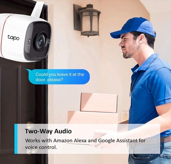 Tapo C310 Beveiligingscamera buiten - 2K - Sterrenlicht-nachtzicht Home Security Wi-Fi - Wit