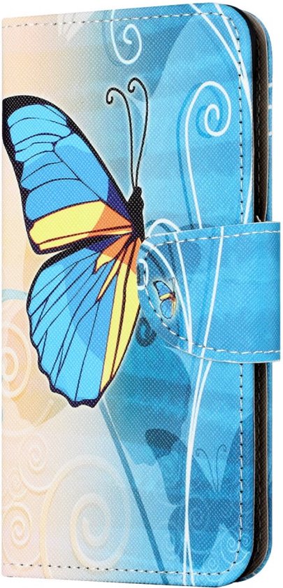 Coque Samsung Galaxy A25 - Coverup Book Case - Convient pour Samsung - Papillon Bleu