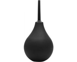 Cleanstream - Anaal Douche met Knijpbal en Dunne Tip – zwart