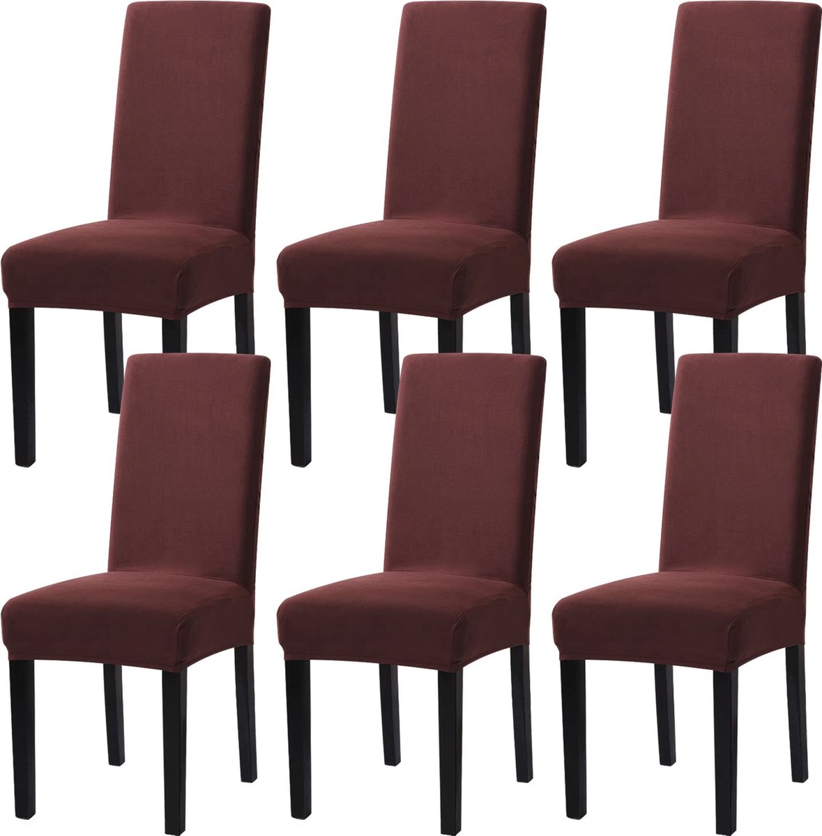 JGS ® Elegante Stretch Stoelhoezen Set van 6 voor Diverse Gelegenheden