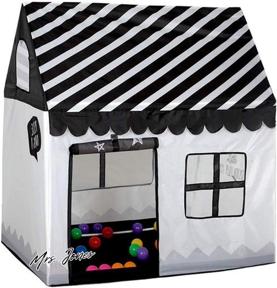 Mrs. Jones Premium Meisjes Speeltenten - Indoor Outdoor - Kinderen - Paleis - Zwart/Wit