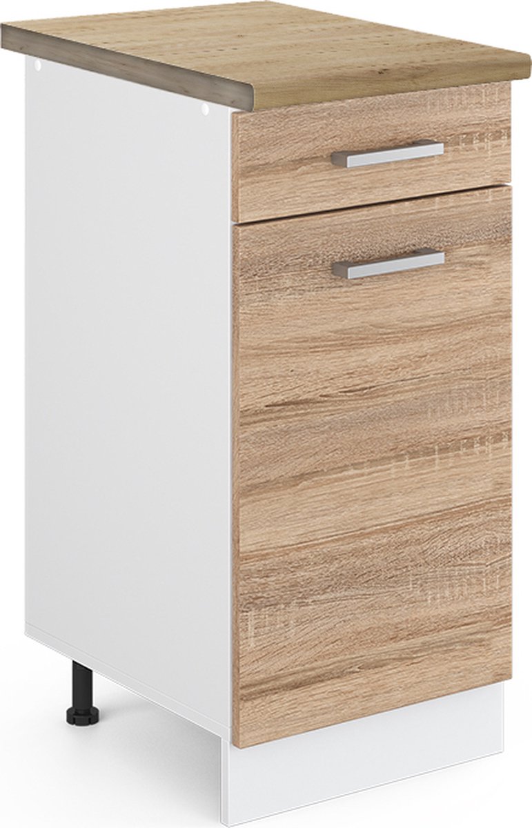 Vicco R-Line Keukenonderkast – 40 cm, WB Eik Sonoma sonoma/wit