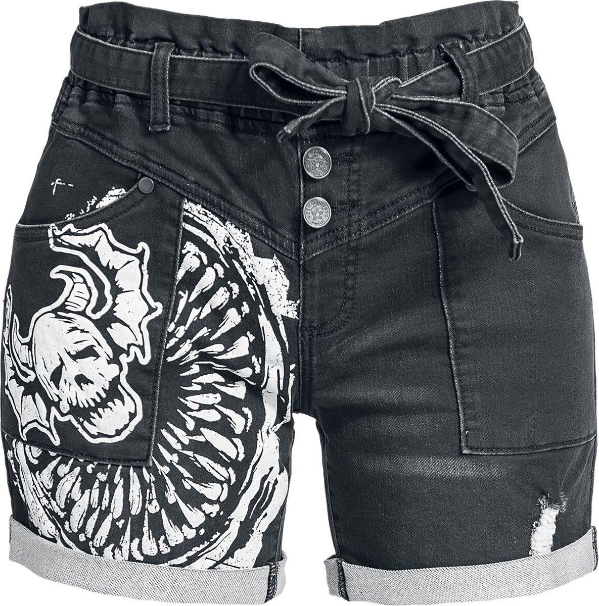 Stranger Things Hellfire Club Dames Shorts - donker denim - 28