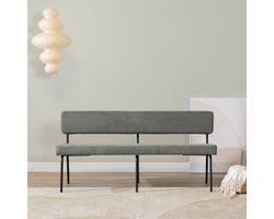 Bronx71® Scandinavische eetkamerbank Espen groen gerecyclede stof 160 cm - eettafelbank - eetbank